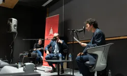 Enregistrement en public d'un épisode de podcast